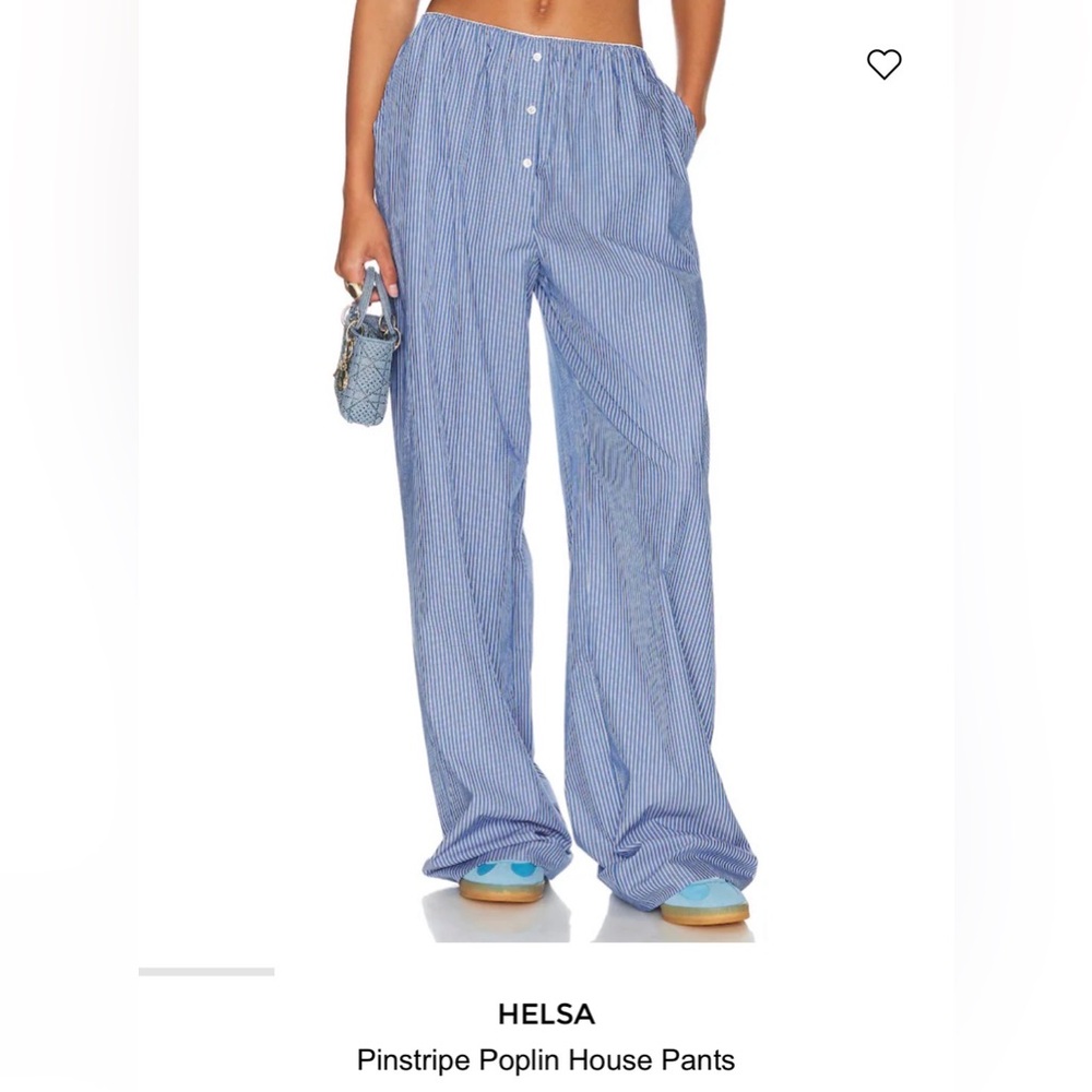 Helsa Pinstripe Poplin House Pants S